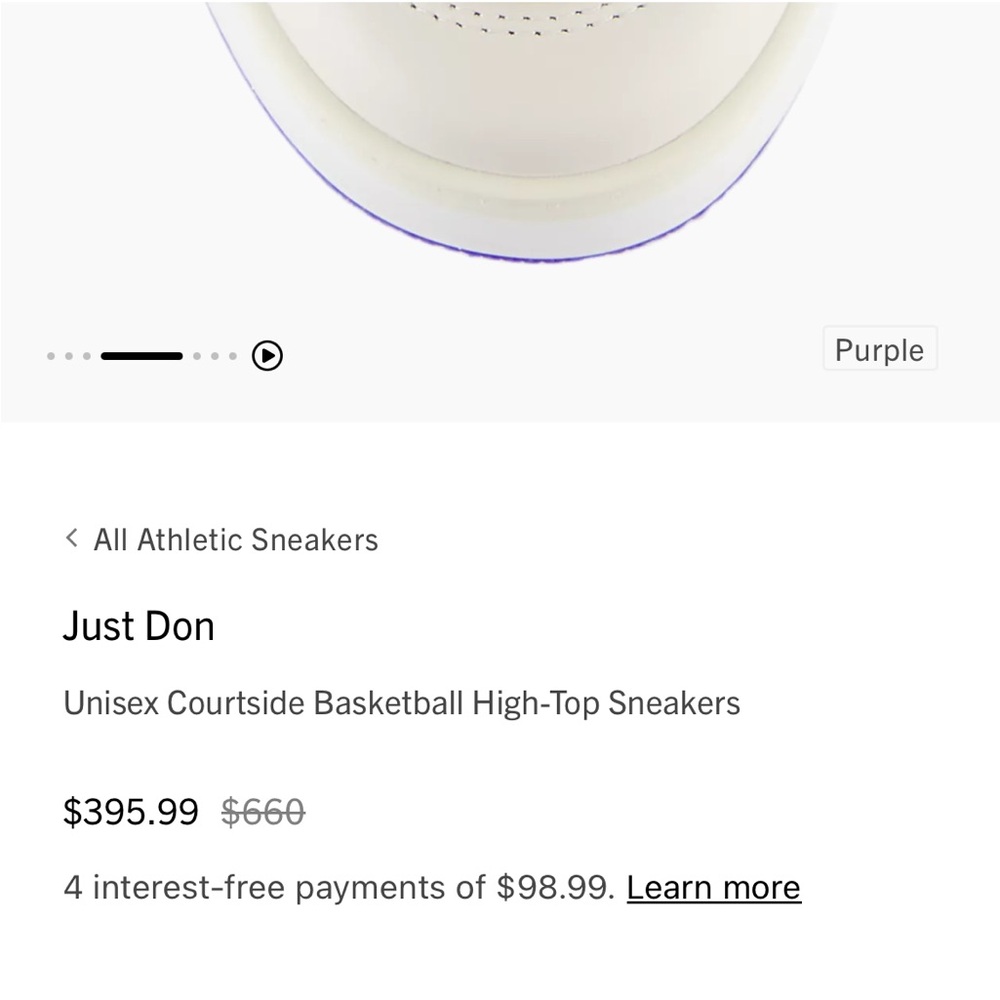 Just don mens sneakers purchased from saks fifth for 700$ now on sale for 400$